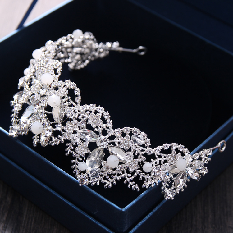 Sliver Plated Wedding Crown Bridal Bridesmaid Flower Girls Crystal tiara Rhinestone crown headband Wedding Dress Studio Tiara Sweet 16