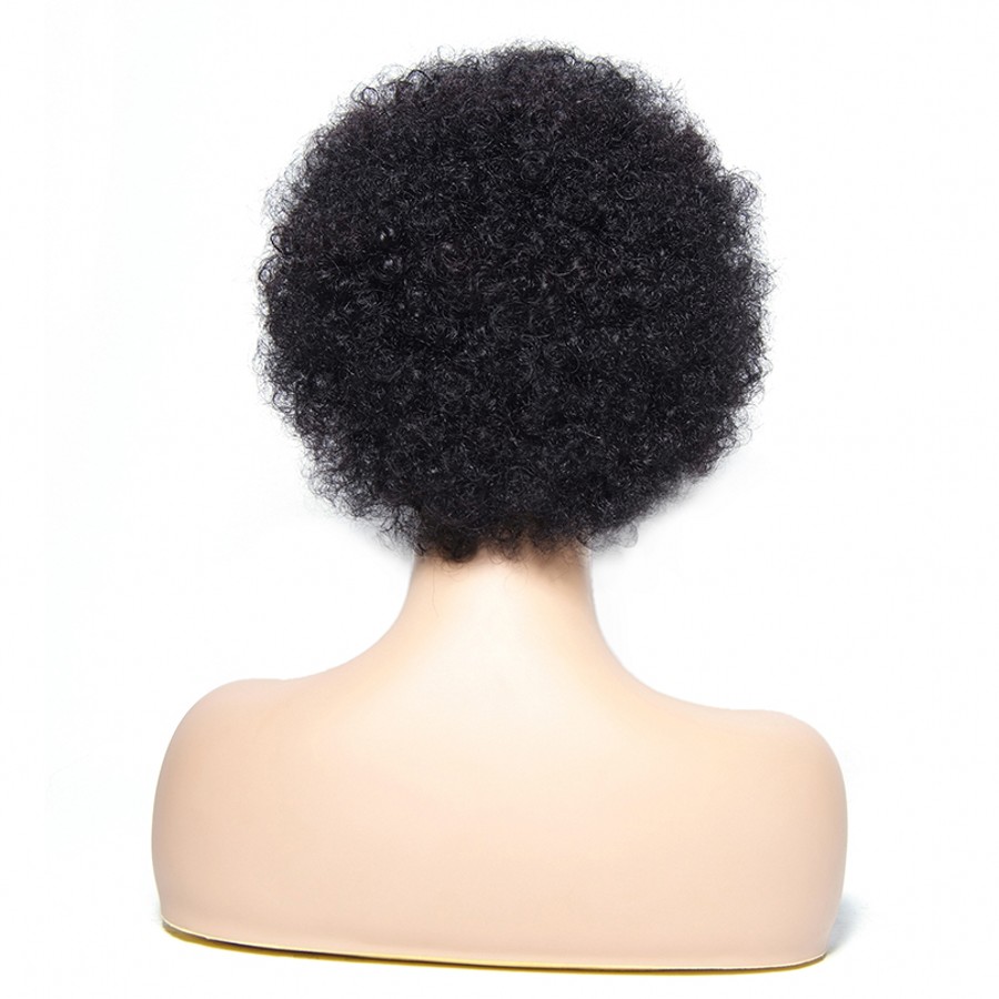 Afro Kinky Curly Hair Wig Short Bob Hair Wigs Natural Color Brazilian Remy Human Hair lace front Wig