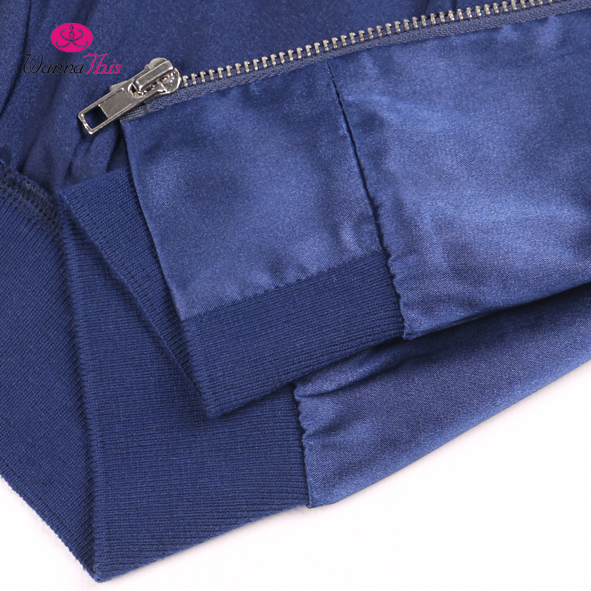 WannaThis 2017 Autumn Winter Satin Sets Women Zipper Side Stripe Crop Tops Drawstring Calf Length Pants Sexy Workout Tracksuits D18110706