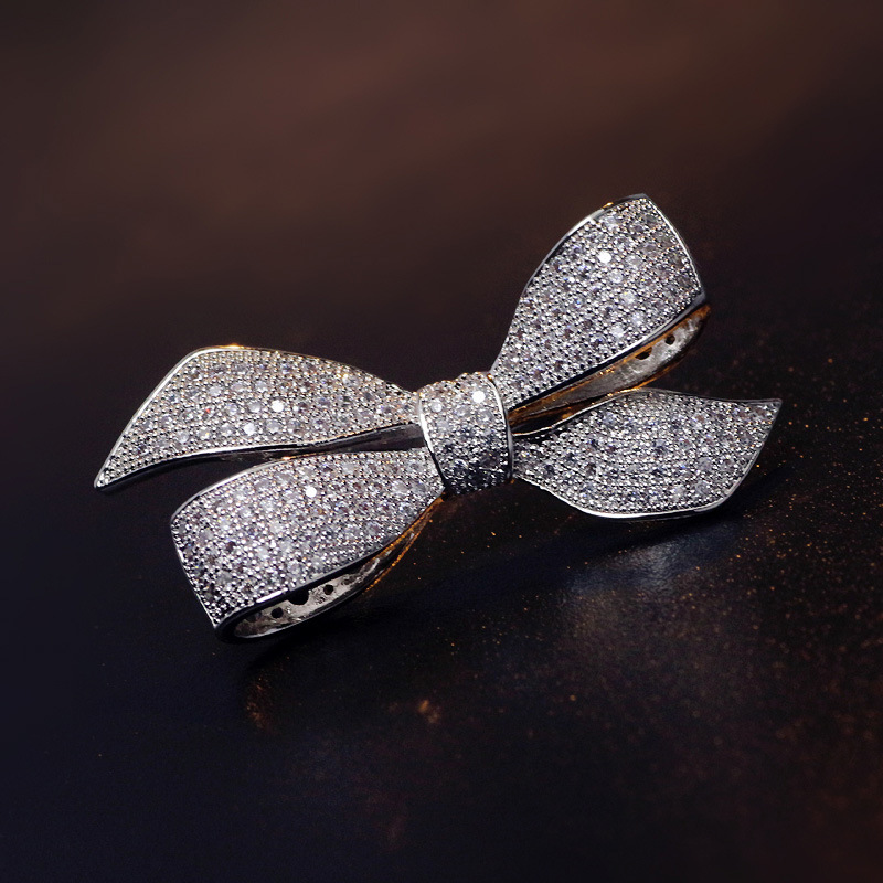 wedding favors bow brooches with Rhinestone brooch Label Pin for Wedding Men or Women Accessories