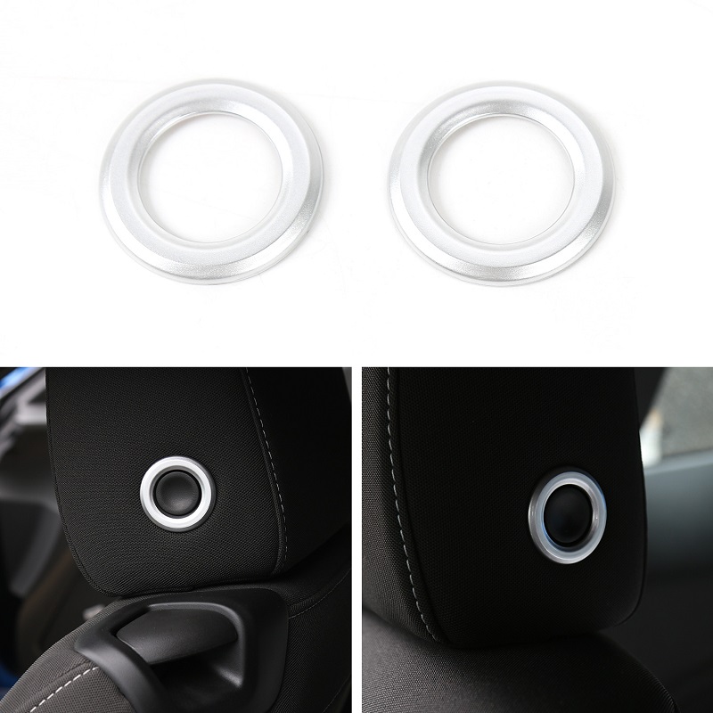Seat Back Headrest Adjust Handle Button Switch Decoration Circle Ring Cover Trim Frame for Chevrolet Camaro 2017+