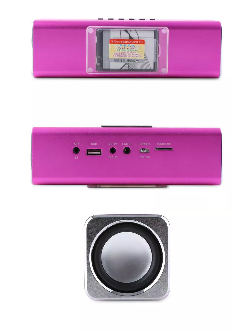 Portable Speakers Original New MUSIC ANGEL JH-MAUK5B LCD Screen Active o FM USB Portable Mini Speaker with SD/TF329I