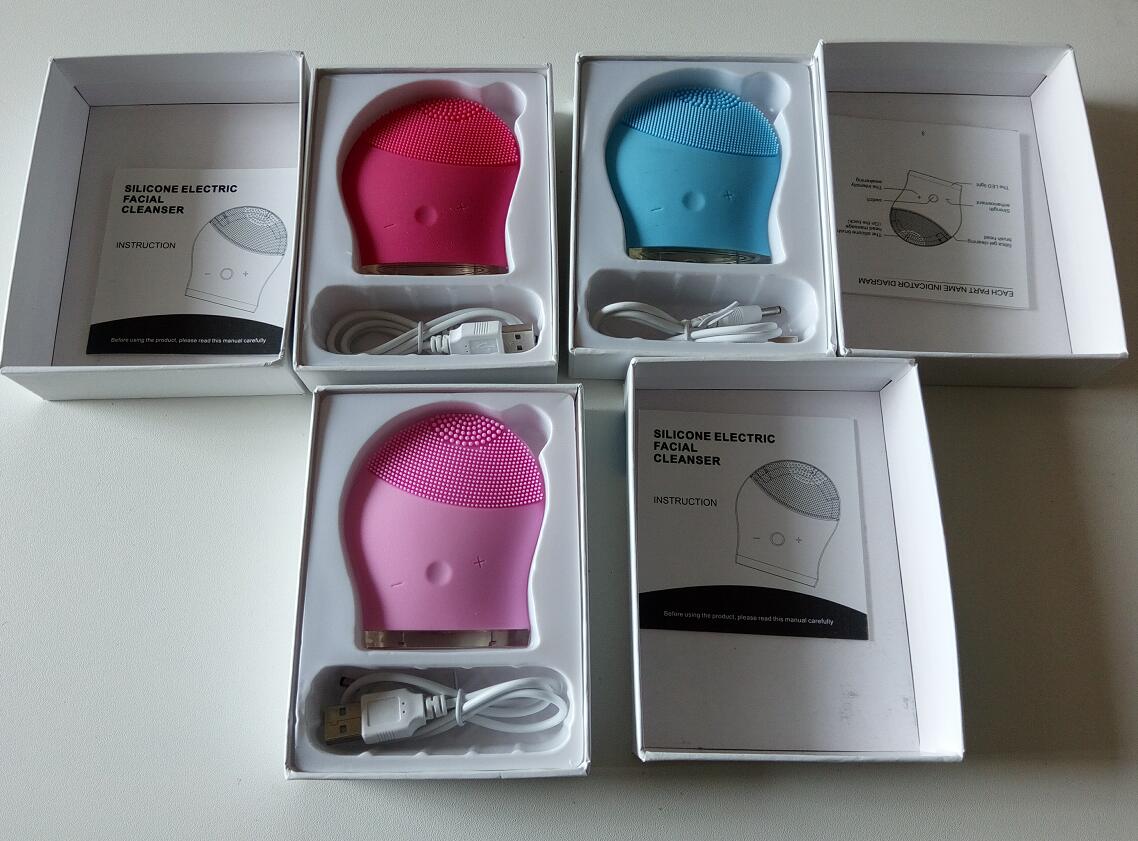 Sonic Silicone Deep Clean Facial Cleanser Vibration Cleaning Pulsating Brushes Silica gel cleanser Electric Face Massager For Skin Care