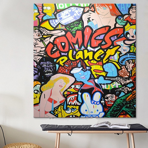 Alec Handpainted & HD Print Graffiti pop street art oil painting Wall Art Home Decor On Canvas Multi Sizes Frame Options g219
Alec Handpainted & HD Print Graffiti pop street art oil painting Wall Art Home Decor On Canvas Multi Sizes Frame Options g219