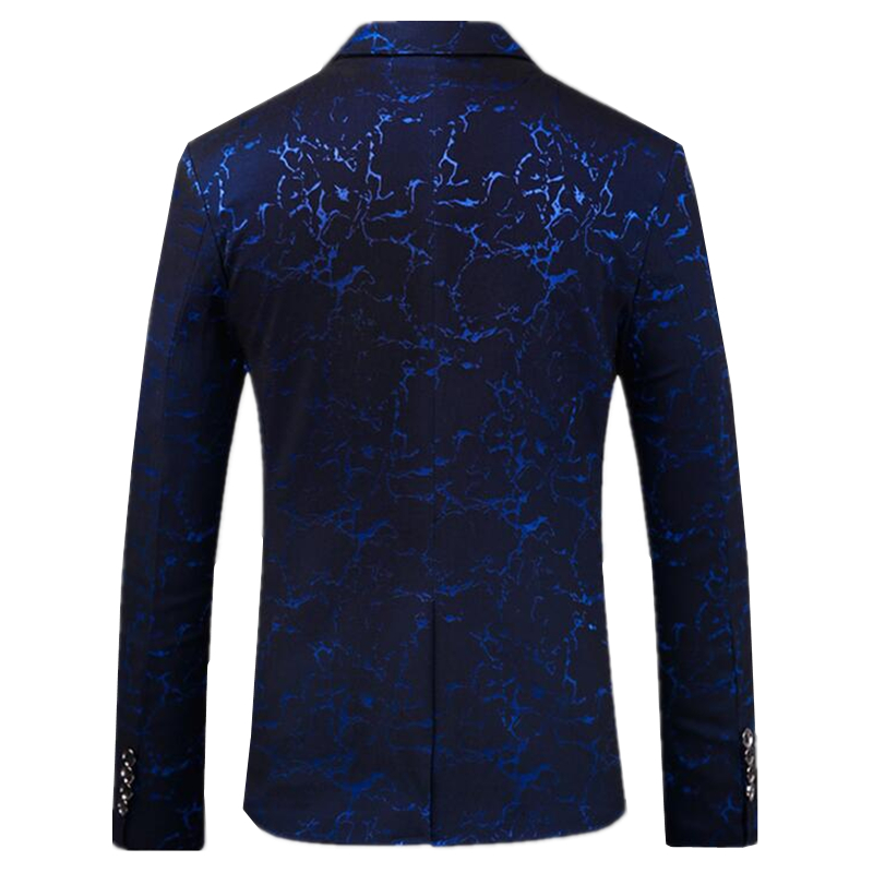 blazers men High-end business dress Groom wedding printing Blazers Fashion Single Button Suits With Bow Slim Fit Party