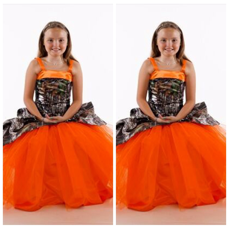 Spaghetti Camo Satin Flower Girls Dresses Tulle Skirt Long Custom Online Kids Formal Party Gowns Girl Wedding Party Wear Cheap, Brown
Spaghetti Camo Satin Flower Girls Dresses Tulle Skirt Long Custom Online Kids Formal Party Gowns Girl Wedding Party Wear Cheap, Brown