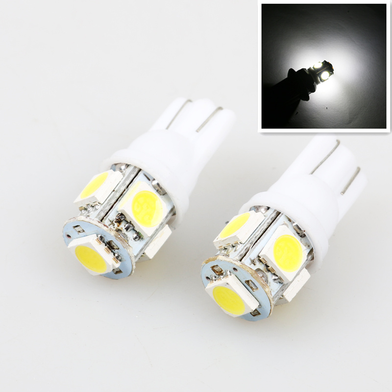 

2PCS Led Car DC 12v Lampada Light T10 5050 Super White 194 168 w5w T10 Led Parking Bulb Auto Wedge Clearance Lamp