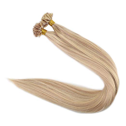 Evermagic High quality Remy Hair Extensions Human Hair U Tip Keratin 18/613#Color Nail Tip Extensions