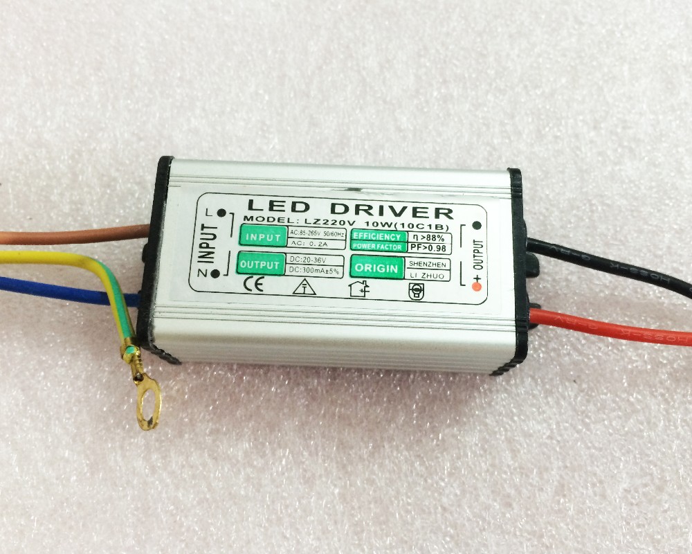 30pcs 10W 20W 30W 50W 100W LED Driver Power Supply waterproof IP65 lighting transformer Input AC 90V-265V output DC 30-36V
