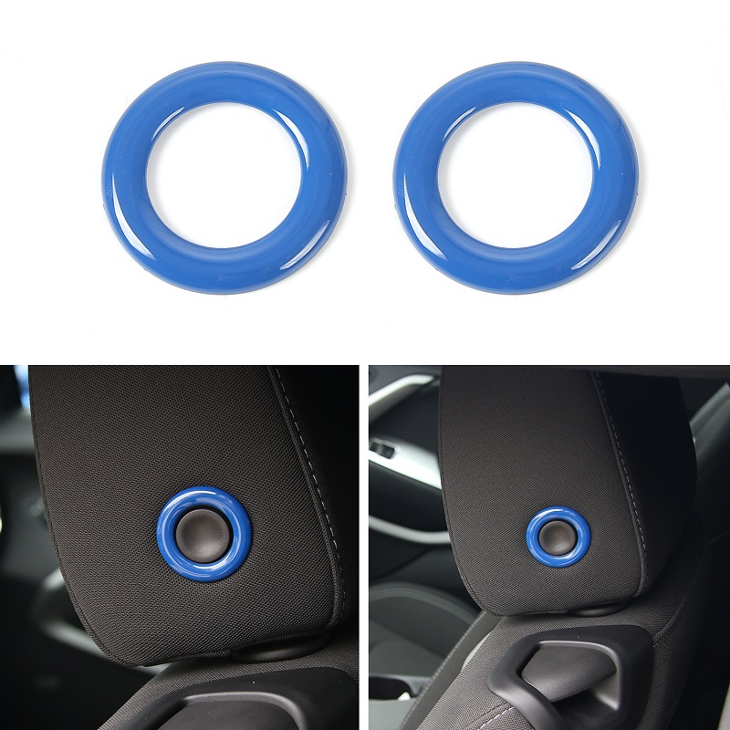 Seat Back Headrest Adjust Handle Button Switch Decoration Circle Ring Cover Trim Frame for Chevrolet Camaro 2017+