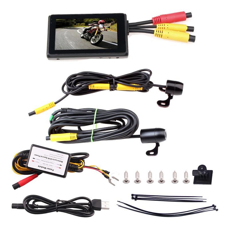 3.0 inch TFT Motorcycle Dual Lens Full HD 1080P DVR Camera Video Recorder Waterproof Motor Camcorders