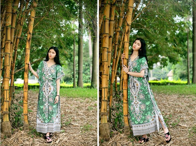 Asian Ethnic Clothing personalized travel holiday Beach dress India Nepali Thailand calico dress South East Asian Traditional special Dress