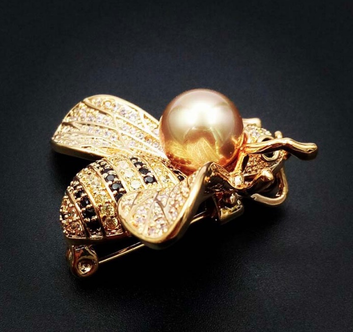 Bumblebee Brooch Corsage Enamel Esmalte Wing Insect Hats Scarf Clips Accessories Women Men Boutonniere Animal Brooches