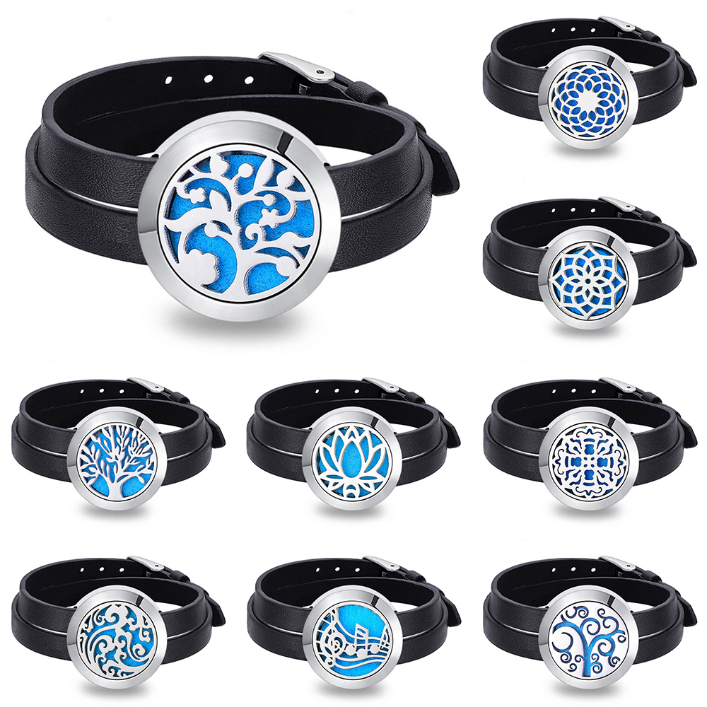 Free with felt pads! Wholesale 30mm 316L stainless steel twisted-off essential oil diffusing locket bracelet with UP leather band
Free with felt pads! Wholesale 30mm 316L stainless steel twisted-off essential oil diffusing locket bracelet with UP leather band