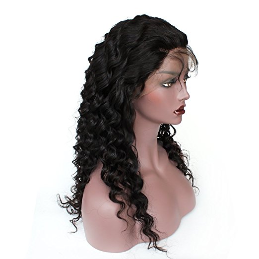 Brazilian deep wave Human Hair wigs 13x4 pre plucked 360 Lace Frontal Wigs With Baby Hairs Curly full natural Front Wig For Black Women 150% Density D