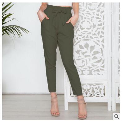 Spring Summer High Waist Harem Pants Women Plaid Business Style Long Casual Female Office Lady Black Trousers Plus Sizes