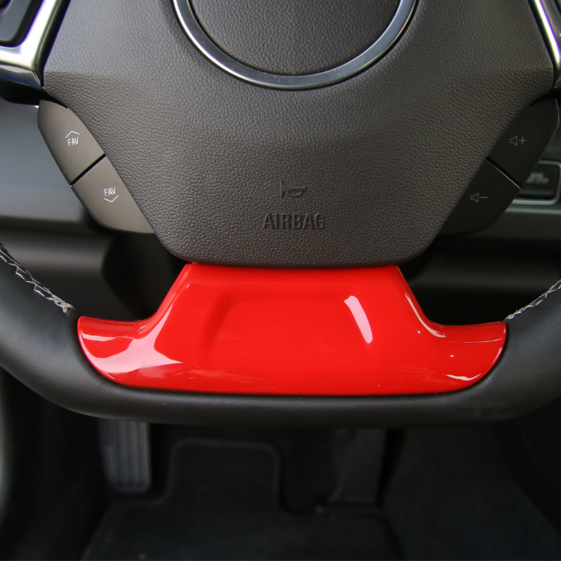 Car styling ABS Car Steering Wheel Decoration Cover Trim For Chevrolet Camaro Auto Interior Accessories