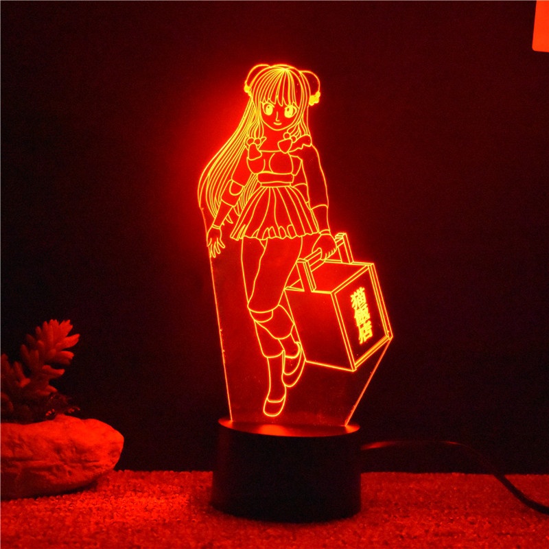 Ranma Shampoo 3D lamp Led Night Light Lamp LED desk table nightlight Colorful USB LED Acrylic lamp