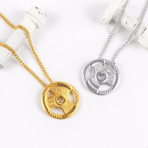 jewelry couple 's necklace tianium steel original barball tablet for women men fitness sports pendant necklace hot fashion