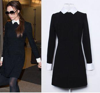 Long sleeve dress winter fashion women office black dress with white collar Casual Slim vestido vintage dresses brand vestidos plus size
Long sleeve dress winter fashion women office black dress with white collar Casual Slim vestido vintage dresses brand vestidos plus size