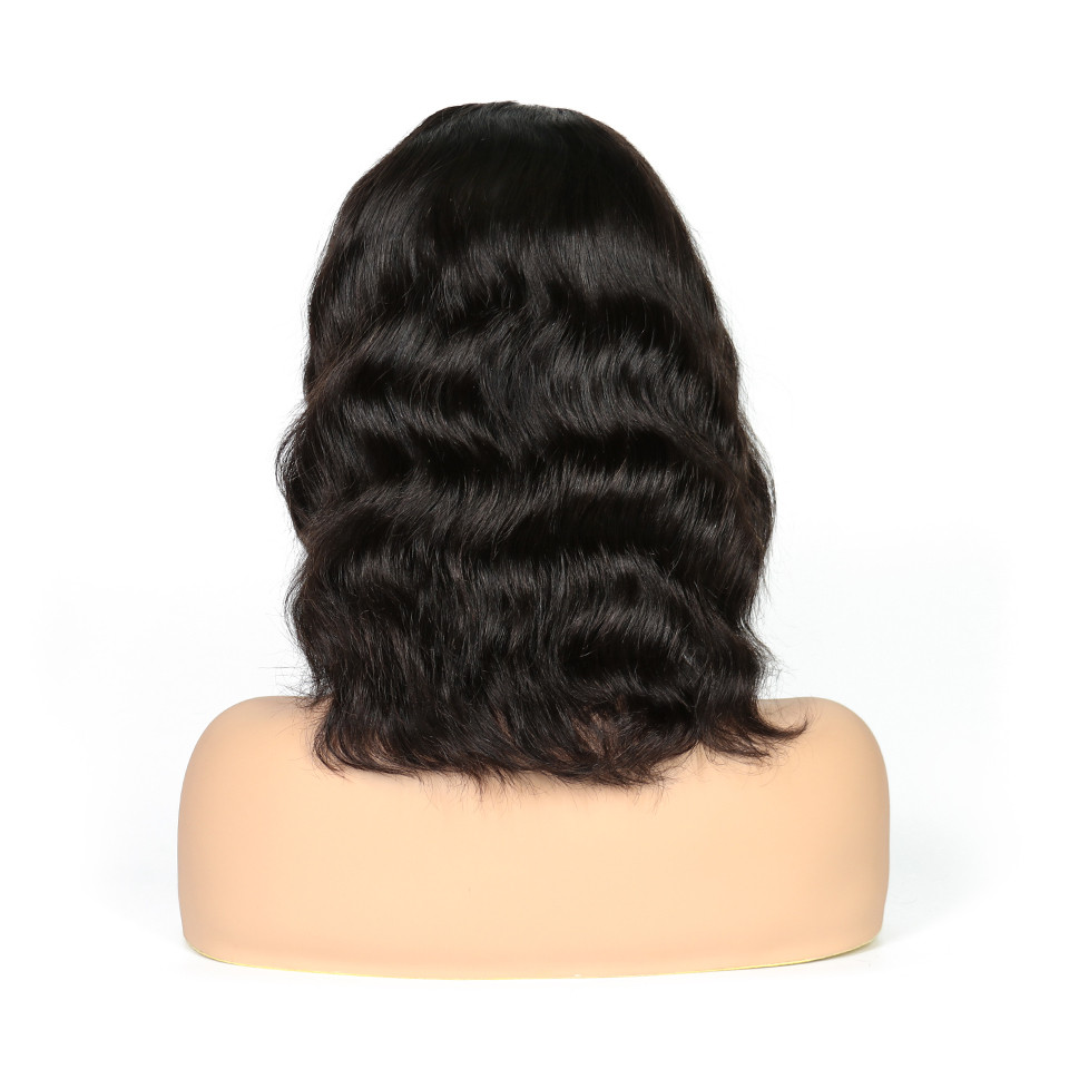 Natural Wave Glueless 5x5 hd Lace Front Wigs 150% Short Bob Wet and Wavy Brazilian Remy Human Hair Wig for Black Women 12Inch