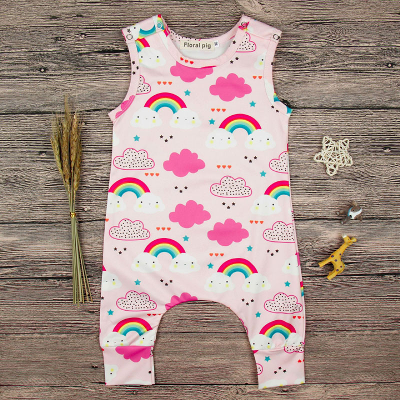2018 Baby Girls Rainbow Rompers INS Summer Sleeveless Rompers Rainbow Printed Onesie Cute Vest Jumpsuits Baby Girls Clothing Z11, As photo
2018 Baby Girls Rainbow Rompers INS Summer Sleeveless Rompers Rainbow Printed Onesie Cute Vest Jumpsuits Baby Girls Clothing Z11, As photo