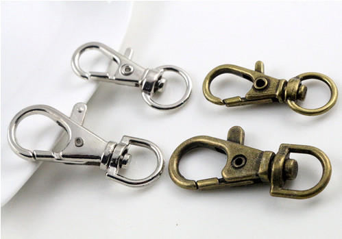 80pcs Silver bronze Plated Metal Swivel Lobster Clasp Clips Key Hooks Keychain Split Key Ring Findings Clasps Making 30mm
80pcs Silver bronze Plated Metal Swivel Lobster Clasp Clips Key Hooks Keychain Split Key Ring Findings Clasps Making 30mm