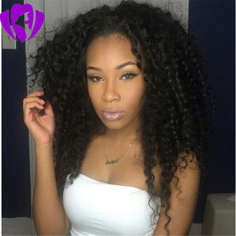 New Middle part afro kinkyCurly Synthetic Lace Front Wig High Temperature Heat Resistant Heavy Density For Black Women with natural hairline