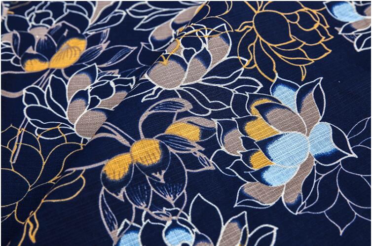 Oriental Asian Traditional Standard Kimono bathrobe Japanese fireworks kimono Pure Cotton Yukata With Obi Flower Vintage Evening Dress