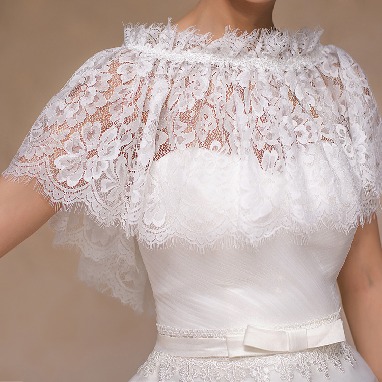 2018 New Summer Embroidered Lace Shrug Shawl Wedding Bolero Women Bolero Wedding Jacket jaqueta feminina Wedding Accessories