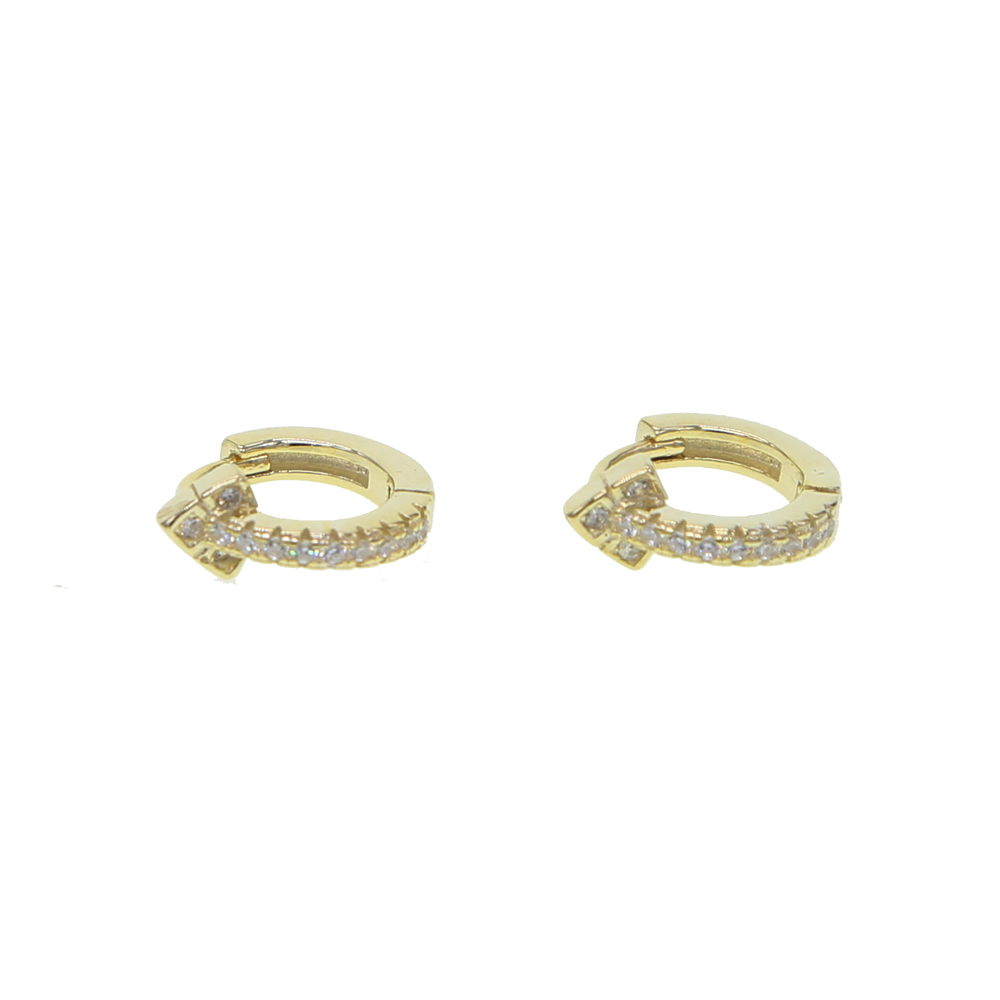 cz vermeil gold mini hoop earring 10mm small hoops minimal dainty delicate 925 sterling silver women earring
