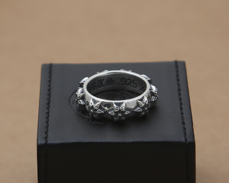 Brand new 925 sterling silver jewelry vintage American style designer band rings for men & women star shape unique ring gift free shipping