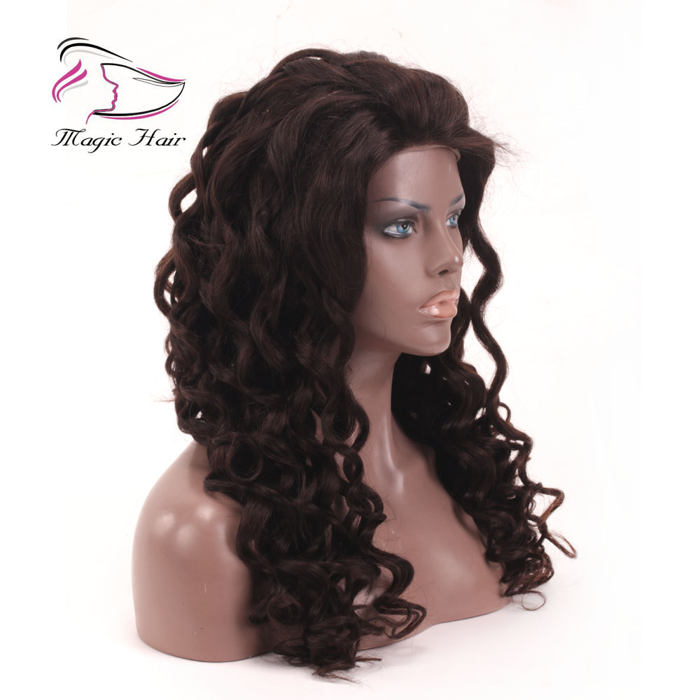 Evermagic full lace human hair wigs lace front wigs for black women Malaysian remy hair curly pre-plucked with baby hair