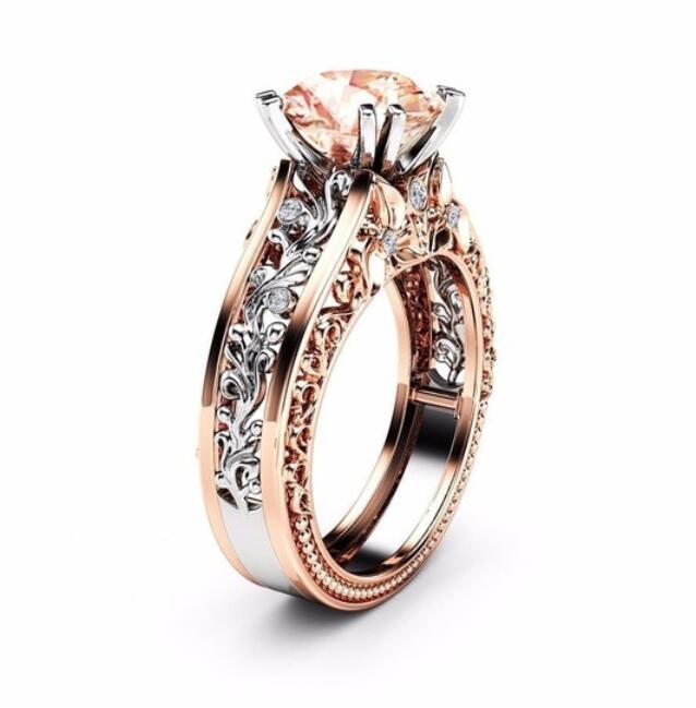 14K Gold Multi Color Topaz CZ Dia Wedding Ring Band | 2024 Jewelry