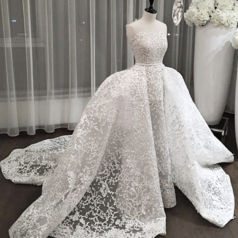 Dubai Glamorous Mermaid Wedding Dresses With Overskirt Sexy Strapless Full Lace Ball Gown Bridal Dress Saudi Arabia Princess Wedding Gowns, Pink
Dubai Glamorous Mermaid Wedding Dresses With Overskirt Sexy Strapless Full Lace Ball Gown Bridal Dress Saudi Arabia Princess Wedding Gowns, Pink