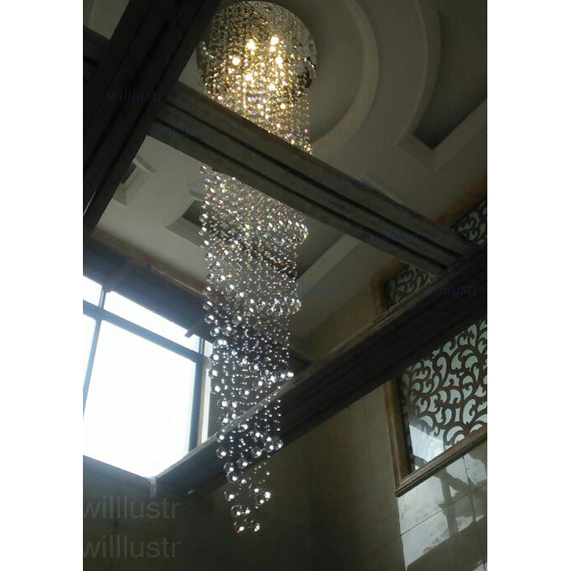 chandeliers crystal pendant lamp spiral crystal pendant light K9 crystal chandelier LED lamp suspension lighting hotel lobby lounge con04 ing