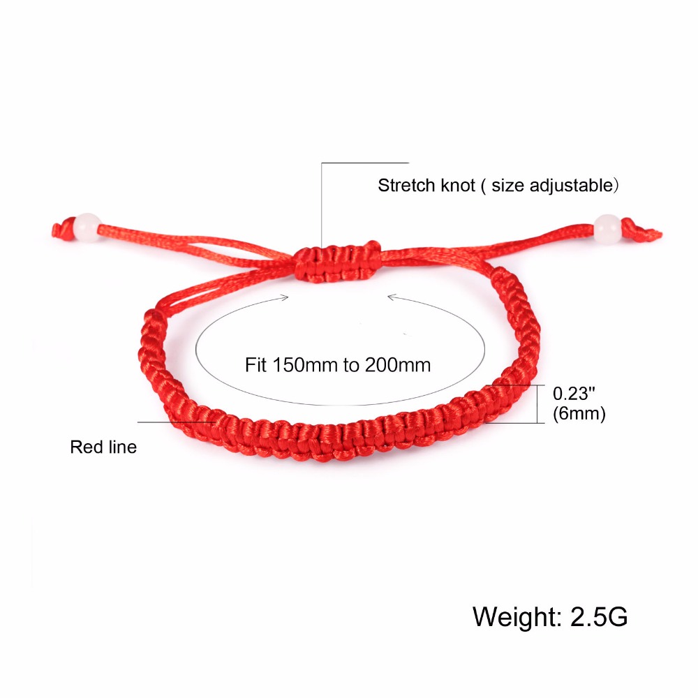 1PCS Red Tibetan Buddhist Good Lucky Charm Tibetan Bracelets & Bangles Jewelry For Women Men Handmade Knots Rope Bracelet JOB004