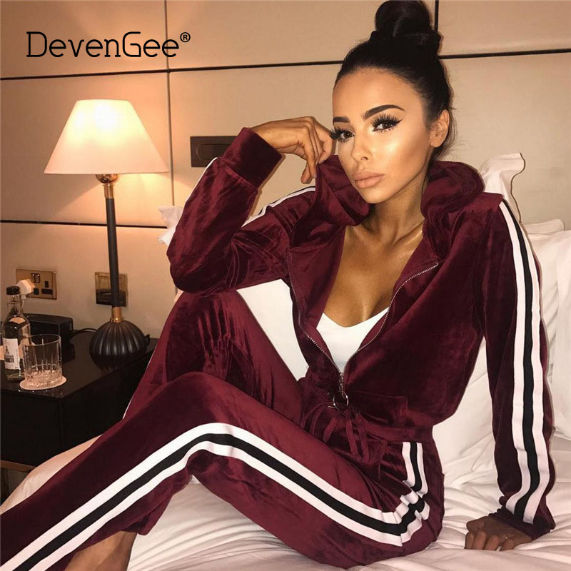 DevenGee New Women Sportswear Autumn Winter Warm Velvet Tracksuit Two Piece Set Stripe Sweatshirt Pant Sweat Suit Home Clothing, Army green
DevenGee New Women Sportswear Autumn Winter Warm Velvet Tracksuit Two Piece Set Stripe Sweatshirt Pant Sweat Suit Home Clothing, Army green