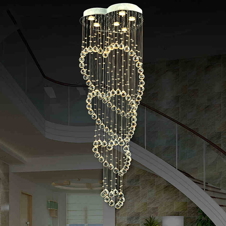 Modern Luxury LED Crystal Ceiling Lights Heart Rain Drop Chandeliers k9 Crystals ball Lamp Dia 19.7*H74.6inch
Modern Luxury LED Crystal Ceiling Lights Heart Rain Drop Chandeliers k9 Crystals ball Lamp Dia 19.7*H74.6inch