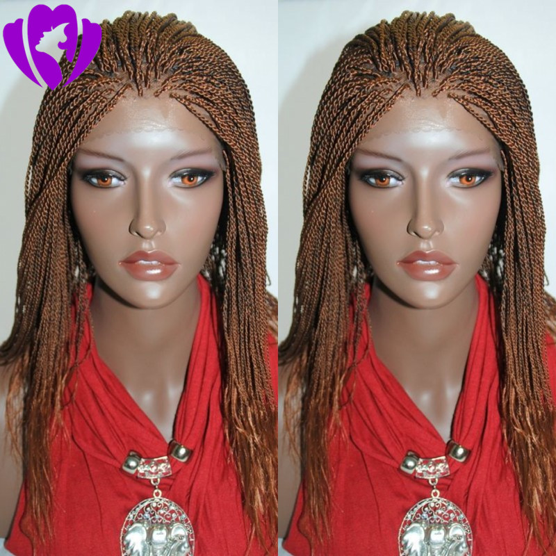 Beauty brown twist Braids wigs for black women long black lace front synthetic wig Senegalese Twist Wig for African Women