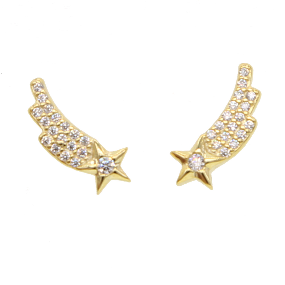 925 sterling silver starburst stud earring cute lovely girls stud Star design for 2018 Christmas gift silver jewelry