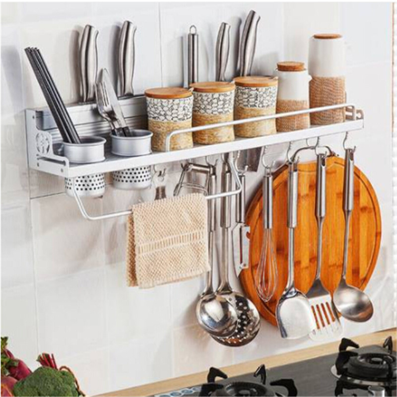 Wholesales !!! 15.7"/19.6"/23.6"Hanging Multi-functional Aluminum Kitchen Wall RackWall Shelf Condiment Bottle Rack Utensil/Pot
Wholesales !!! 15.7"/19.6"/23.6"Hanging Multi-functional Aluminum Kitchen Wall RackWall Shelf Condiment Bottle Rack Utensil/Pot