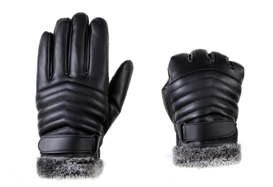 Faux Leather Gloves Men039s Winter Touch Screen Slip Plus Velvet Thick Warm Waterproof Cold Riding Cycling Outdoor Motorcycle G635