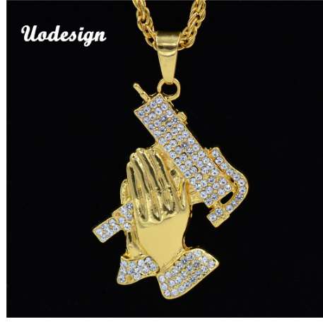 Uodesign Gold Color Fashion Basketball Sports pendant Hip hop Necklace and Keychian Jewelry Bling Bling Iced Out