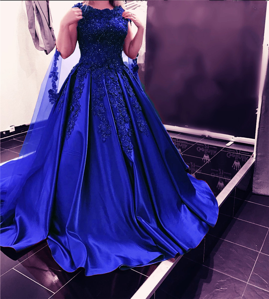 Royal Blue Long Satin Lace Wedding Dress High Neckline Crystals and Applique Bridal Gowns with Color Ball Gowns, White
Royal Blue Long Satin Lace Wedding Dress High Neckline Crystals and Applique Bridal Gowns with Color Ball Gowns, White