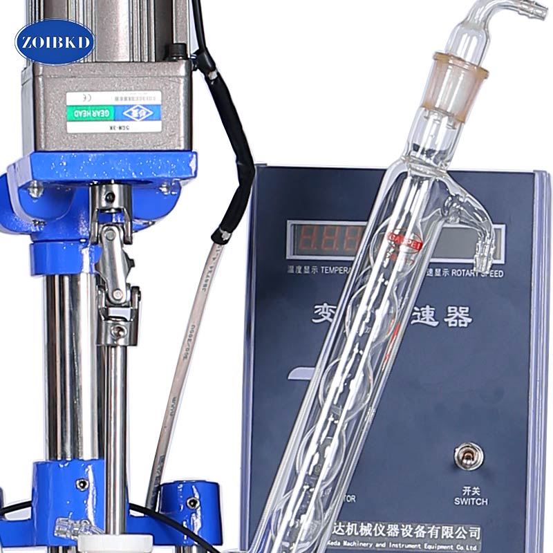 ZOIBKD Lab Supplies Double Layer Jacketed Glass Reactor S-2L GG17 High Borosilicate Continuous Stirred Tank Jacketed