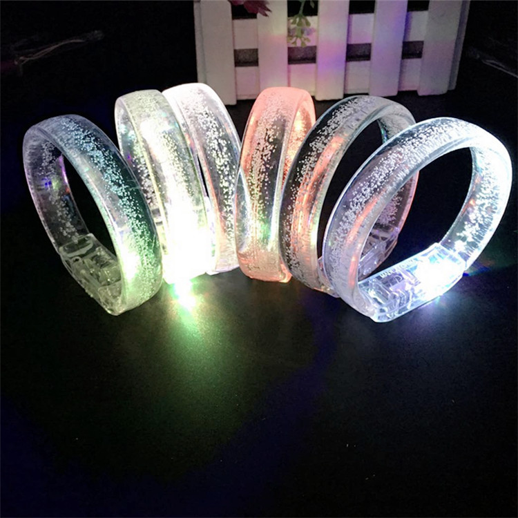 2019 Led Wedding Favors Direct Sale Led Multi Color Bubble Flashing Light Up Glow Fashion Rave Party Bracelet Bangle LX0037