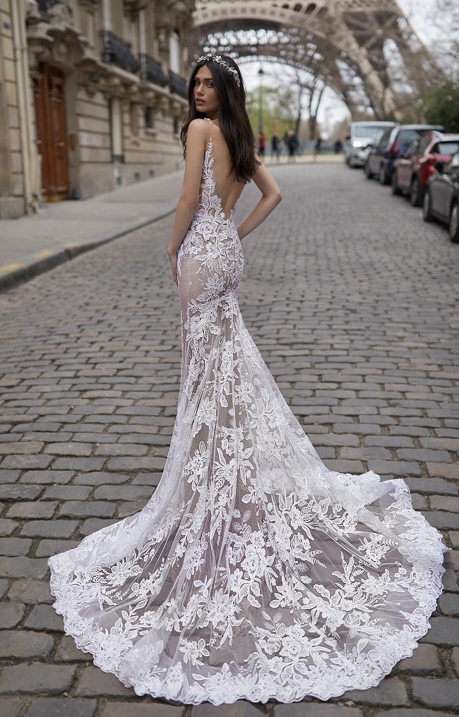 2019 Mermaid Wedding Dresses With Detachable Skirt Tulle Applique Deep V Neck Beach Bridal Dress Backless Illusion Sexy Boho Wedding Gowns