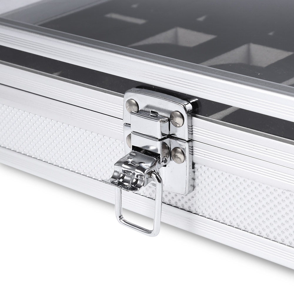 Watch Boxes Cases Wrist Display Holder Box Aluminium Container 12 Grid Jewelry Storage Organizer Case Quality1