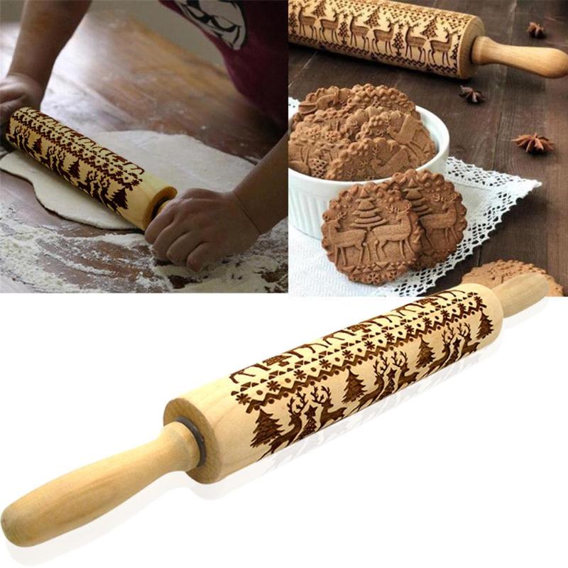 Wholesale 1 PCS Christmas Elk Print Rolling Stick Solid Wooden Exquisite Pattern Rolling Pin Kitchen Tools Free Shipping
Wholesale 1 PCS Christmas Elk Print Rolling Stick Solid Wooden Exquisite Pattern Rolling Pin Kitchen Tools Free Shipping